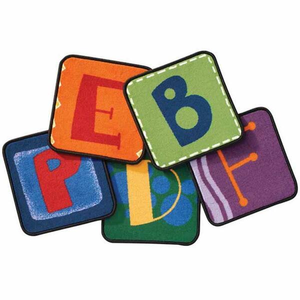 Carpets For Kids Toddler Alphabet Blocks Kit - Primary Rug 3826